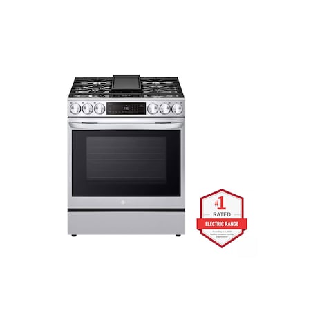 Lg 6.3 cu. ft. Dual Fuel Slide-in Range, ProBake Convection, InstaView, ThinQ, Air Fry & Sous-Vide LSDL6336F